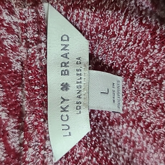 LUCKY‎ BRAND Women's Deep Red High-Low Cold Shoulder Blouse - Size Large - Picture 12 of 16